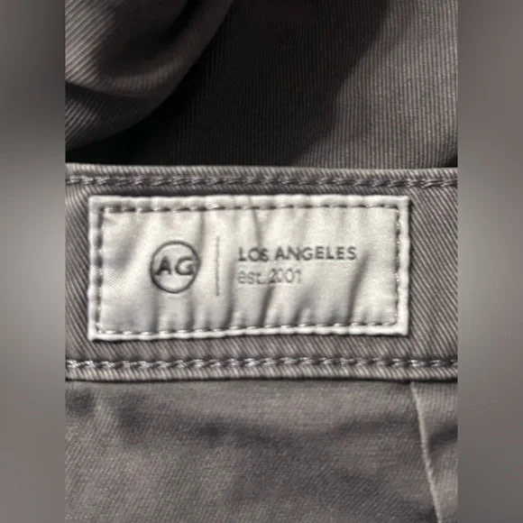 AG Adriano Goldschmied Fiona Trouser High-Rise Barrel Sulfur Misty Grey Size 32 - Picture 7 of 9